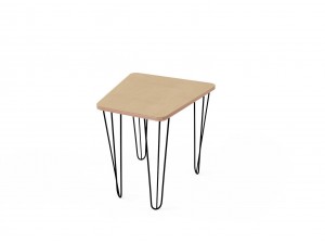 Стіл трапеція малий з чорними металевими ніжками